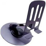 Aluminium Stand Portable Desktop Phone Stand | 360° Rotatable & Foldable Cell Phone Holder with Metal Base | Universal Table & Bed Stand for All Smartphones & Tablets (Purple) - Image 6